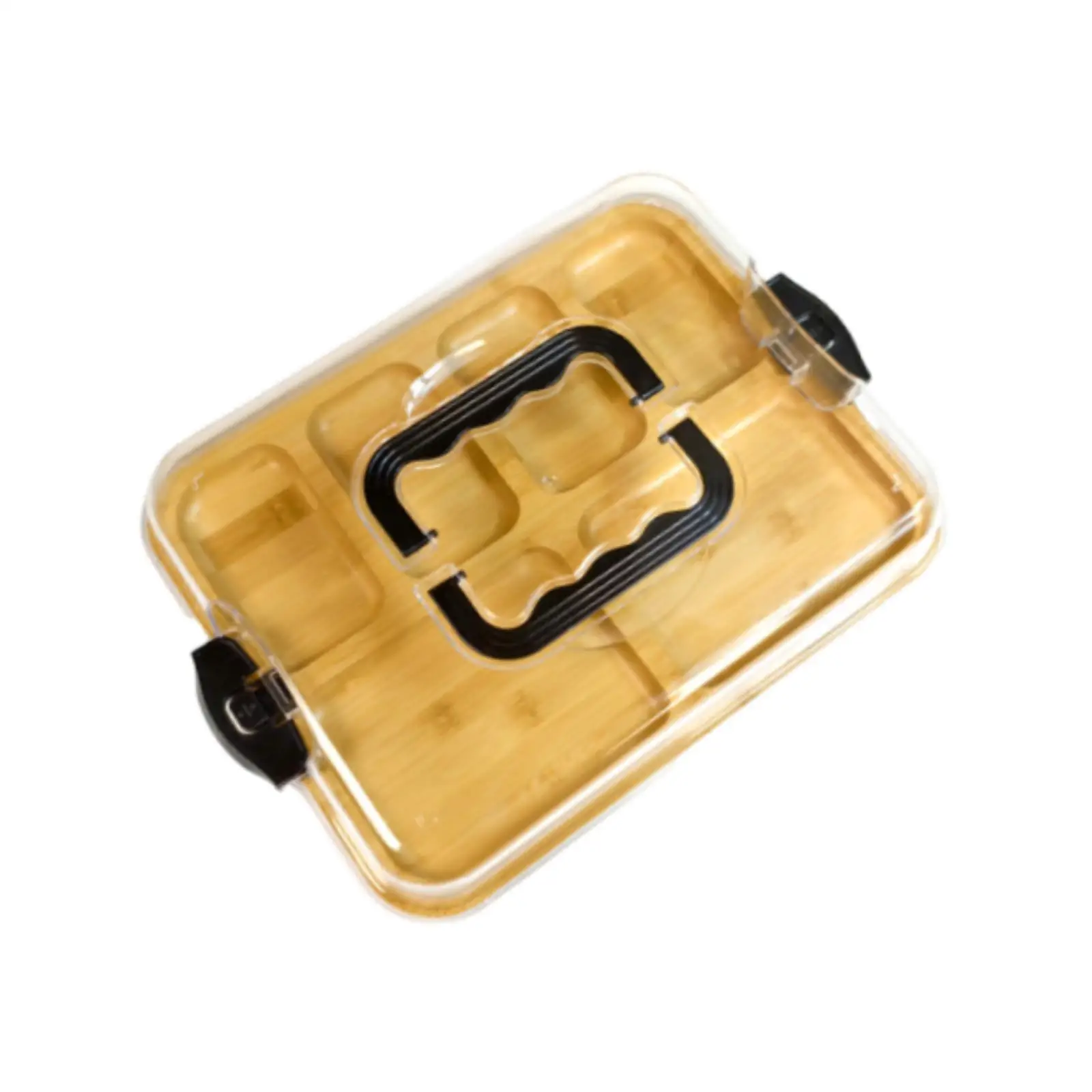 Bamboo Cheese Board Serving Board Bamboo Lid Picnic Box Serving Cheese Tray for Housewarming Home Celebration Kitchen Party