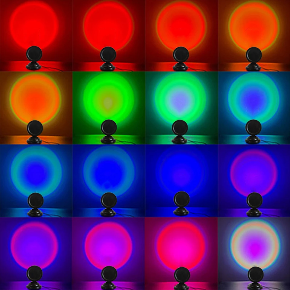 รูปสินค้า โคมไฟ LED โปรเจคเตอร์ 16 สี สร้างบรรยากาศห้องนอน