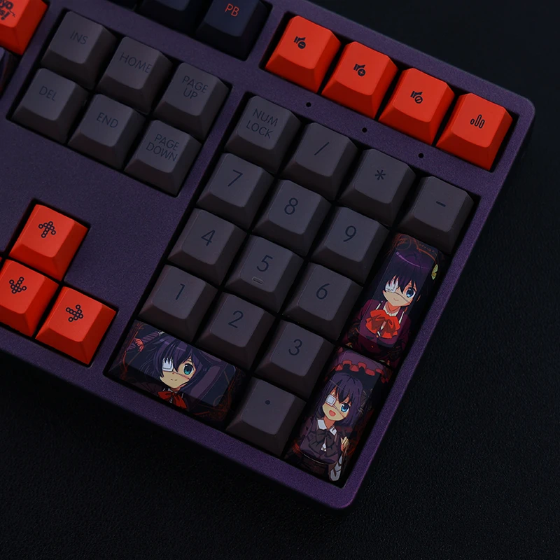 takanashi rikka chaves capa chunibyo anime tintura sublimação cherry perfil mx cruz eixo interruptor teclado mecânico