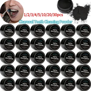 Polvere per sbiancamento dei denti Carbone attivo organico naturale Dentifricio di bambù Placca Tartaro Carbone Polvere per la pulizia dei denti