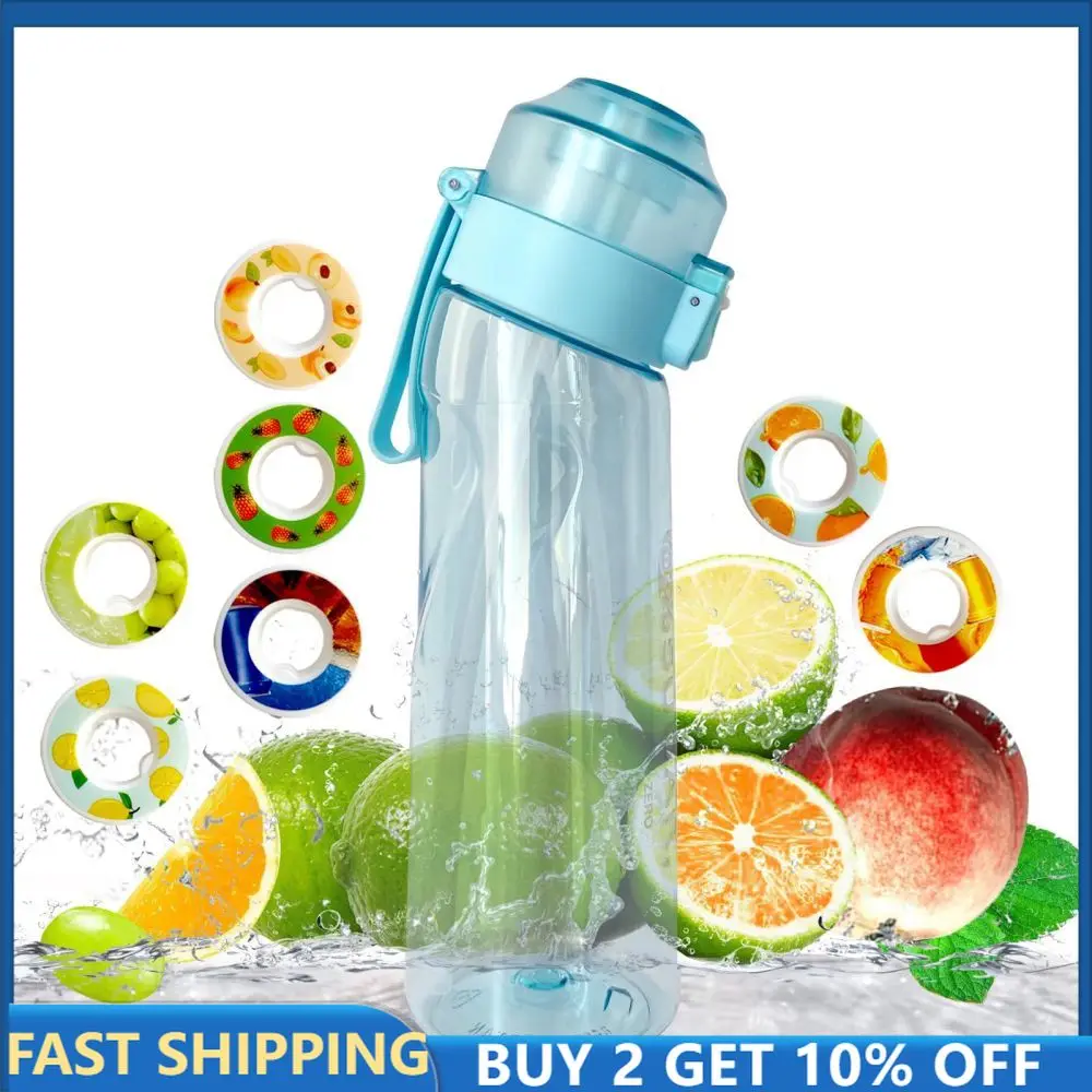 Air Water Up Bottle Bottiglia D'Acqua Aromatizzata Con 7 Cialde Di Sapore Smerigliato 650Ml Air Starter Up Set Tazza D'Acqua Per La Pesca In Campeggio