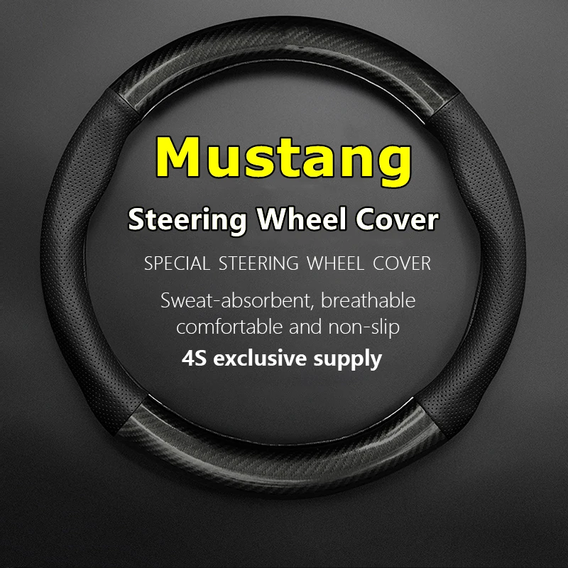 No Smell Thin For Ford Mustang Steering Wheel Cover Genuine Leather