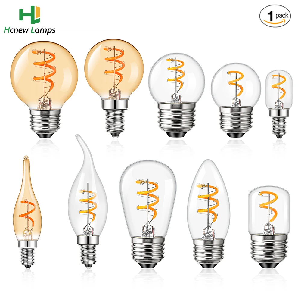 

Светодиодные лампочки E27 E26 E12 E14 110V 2200K Светодиодные регулируемые люстры Edison