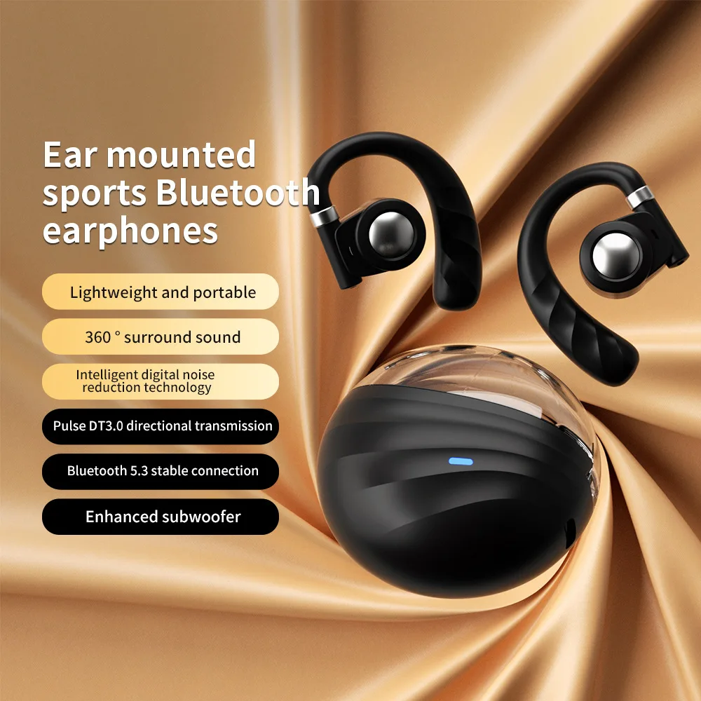 

New Over the Ear Bluetooth Headset QWS Open Sport Earphones Bone Conduction Wireless Headphones Headset Gamer Shipping Free Item