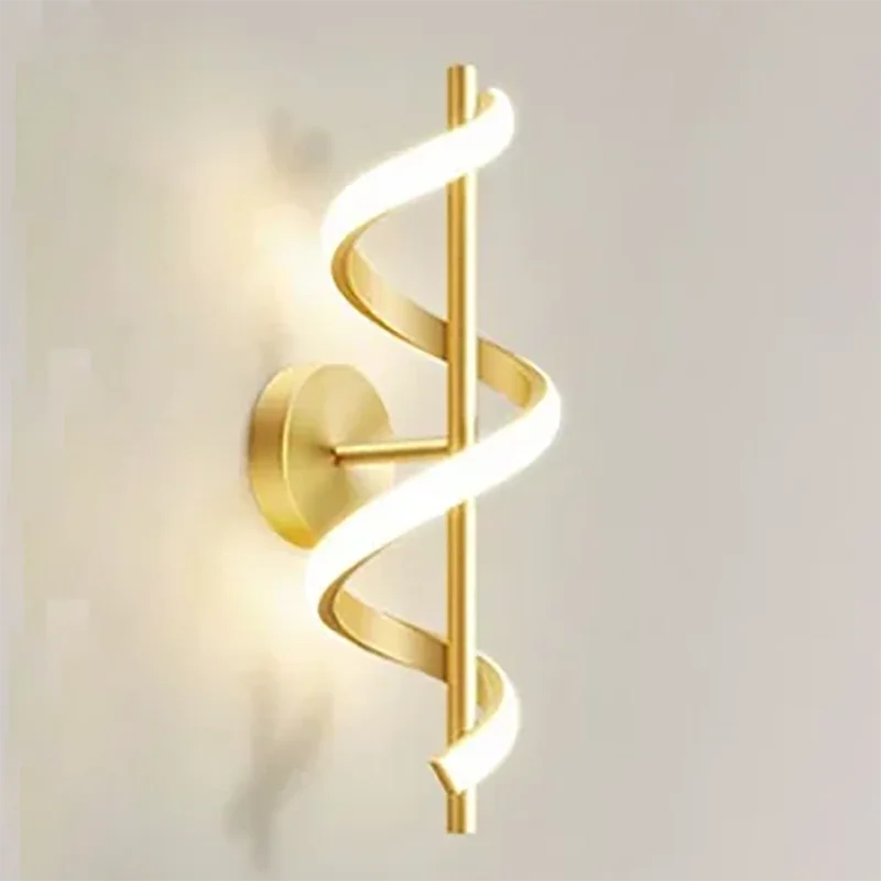 

Minimalist LED Wall Lamp Nordic Bedroom Bedside Sconce Black White Gold Decorative Lighting Living Room Corridor Indoor Fixtures