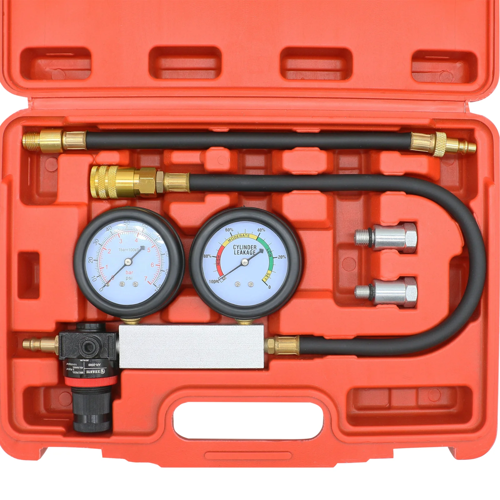 Neue Zylinder Leck Tester Kompression Leckage Detektor TU-21 Doppel Gauge Benzin Motor Leckdown Erkennung Kompression Test Werkzeug – Detail 9