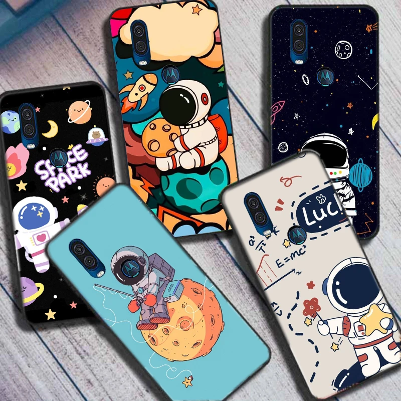 mobile flip cover For Moto One Action Case Silicone Soft TPU Astronaut Cartoon Phone Cases For Motorola One Vision Cover For Moto One Macro ZoomFor Moto One Action Case Silicone Soft TPU Astronaut Cartoon Phone Cases For Motorola One Vision Cover For Moto One Macro Zoom designer phone pouch