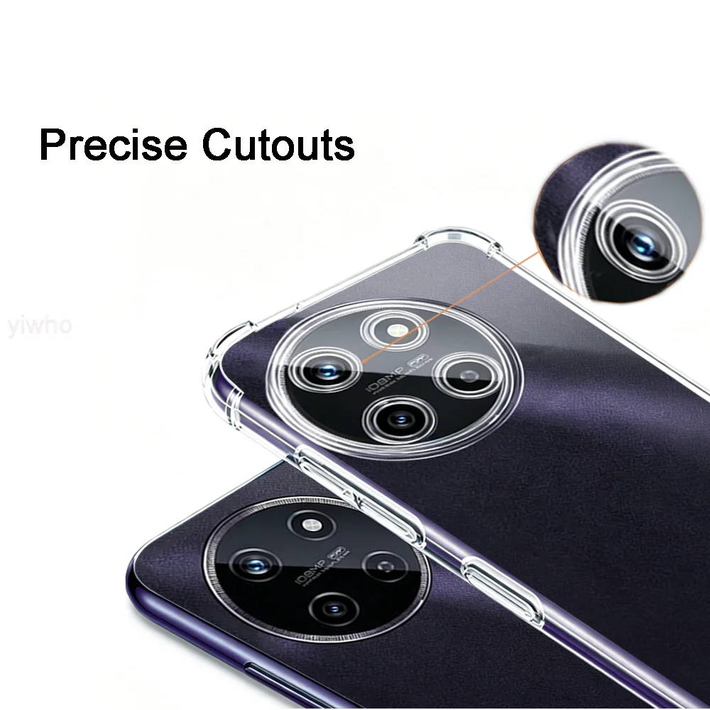Crystal Clear Shockproof Phone Case with Corner Protection and Precise Cutouts
