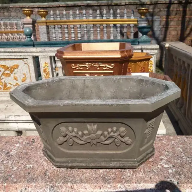 Téglalap Alakú Cement Virág Edény Penész Római Oszlop Európai Stílusú Bonsai Modell Nagy Kicsi Csiszolás Házi Készítésű - Image 2