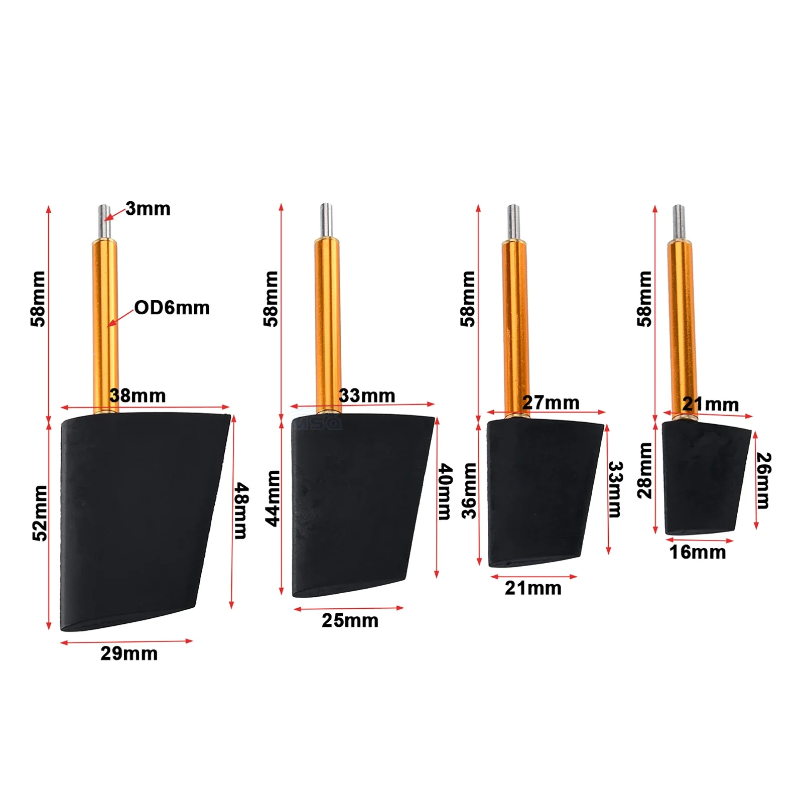 Bras de direction pour bateau RC 36mm coudé, angle latéral.