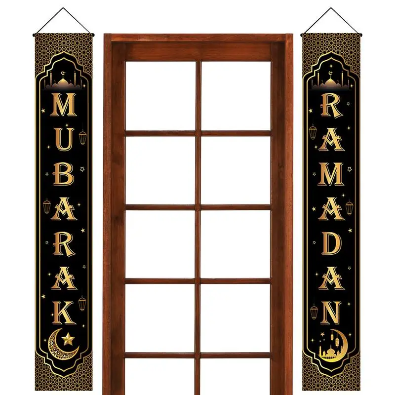 Eid Door Banner Eid Portico Banner Sign Eid Festival Celebration Hang Welcome Portico Sign For Party Garden Home
