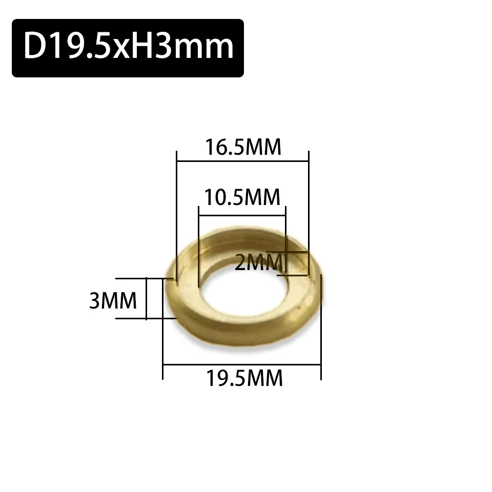 DIY Lighting Accessories Copper Pipe Cover Gasket 5PCS