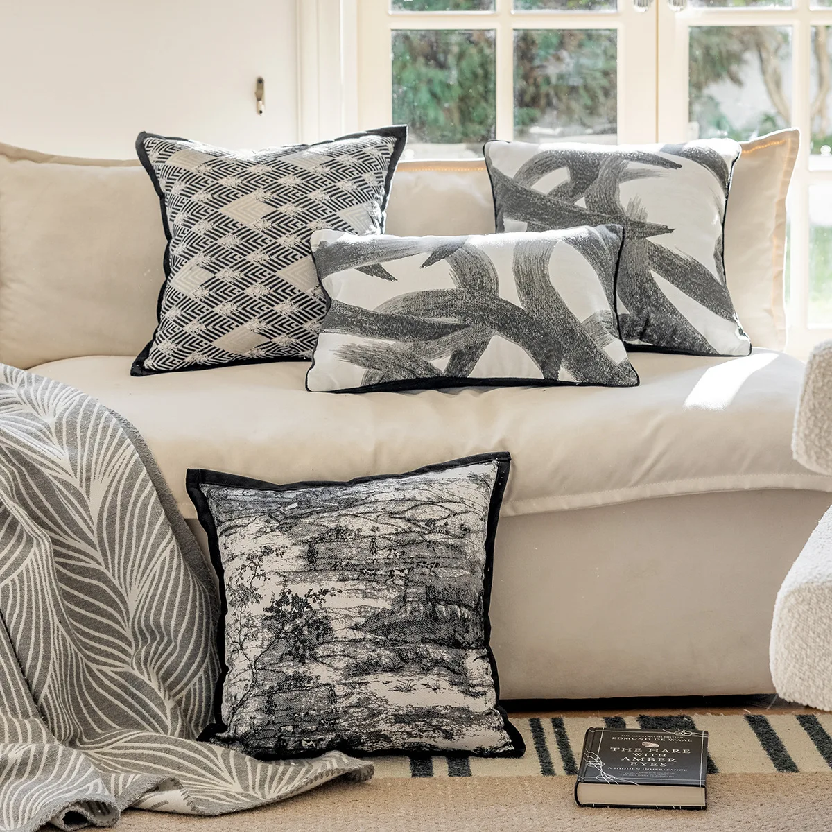 

Minimalist Sofa Cushion Cover, Bedside Pillowcase, Waist Pillow Cover, 45x45cm