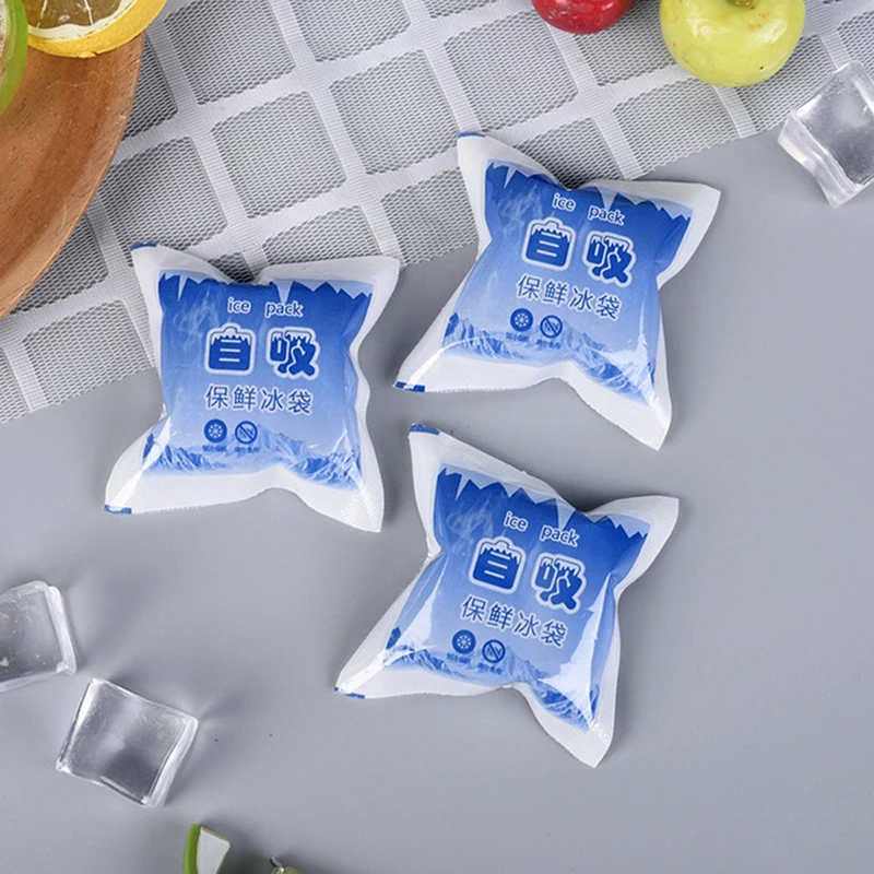 Absorbent Ice Packs Reusable Self Priming Ice Icing Packs Cold Compressed Beverages Chilled Food Preservation Gel Dry