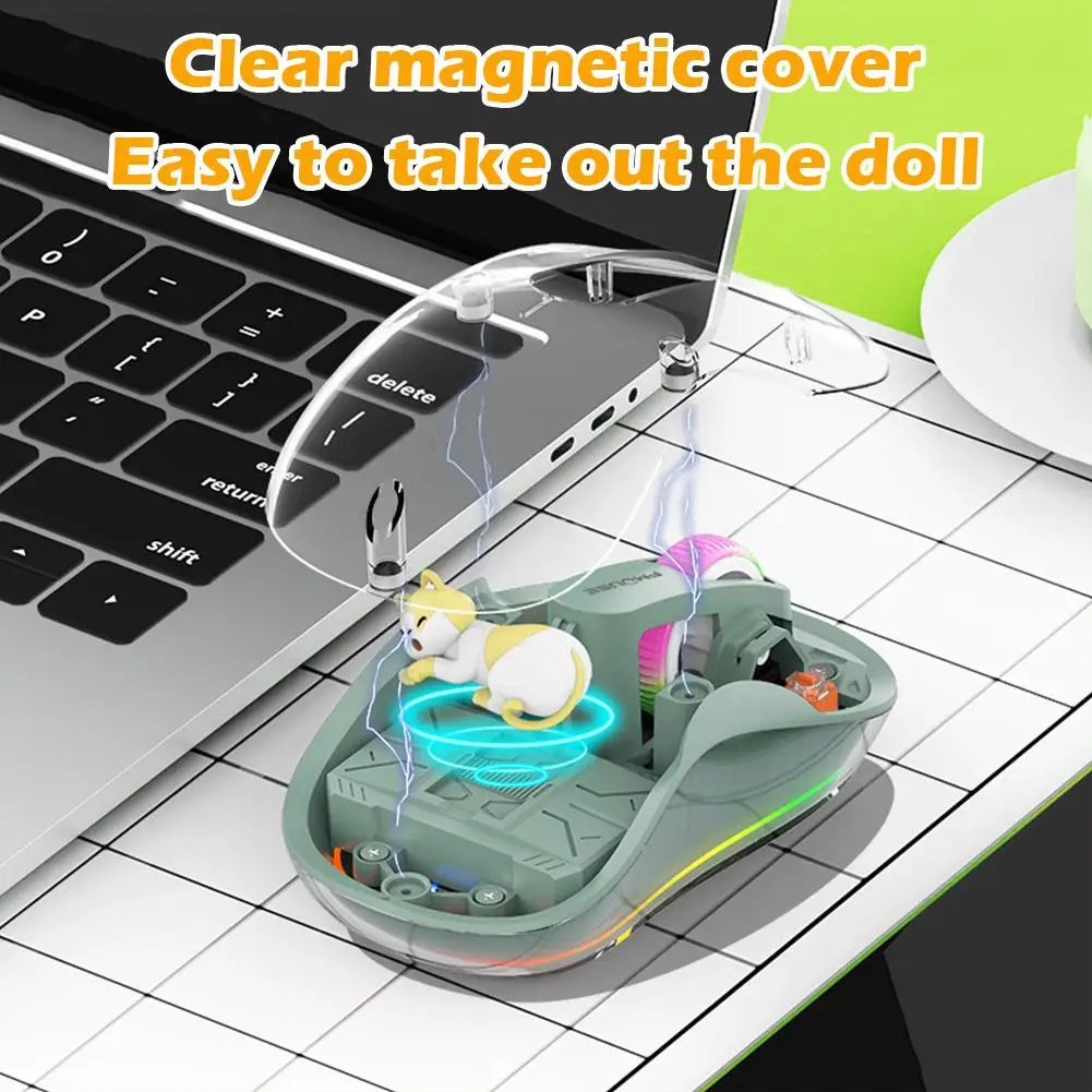 Wireless Rechargeable Mouse with Power Display for Laptop and Tablet