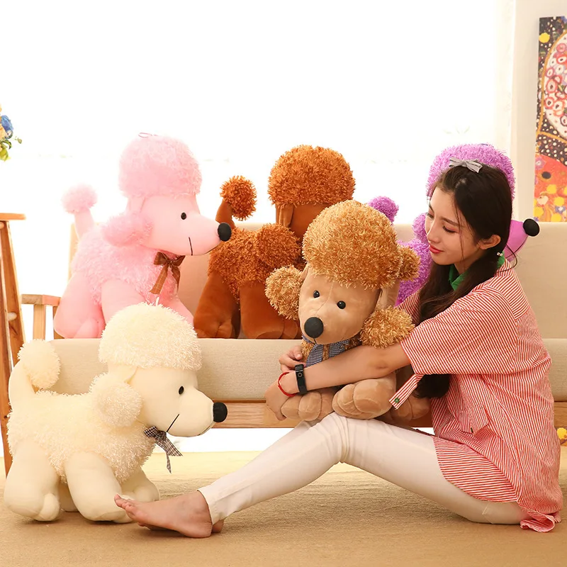 

20cm Simulation Plush Poodle Dog Toy Stuffed Animal Teddy Dolls Cute Gift Kids Baby Sleeping Appease Doll Valentine Present