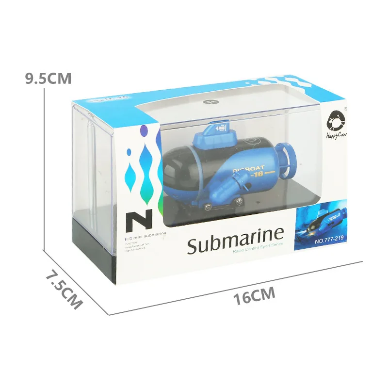 New Mini RC Submarine With LED Light Radio Control Boat Waterproof Charge Nuclear-powered Submarine Model Gift Toys for children 5