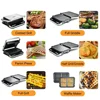 BioloMix 2000W Electric Contact Grill Digital Griddle and Panini Press, Optional Waffle Maker Plates, Opens 180 Degree Barbecue 4