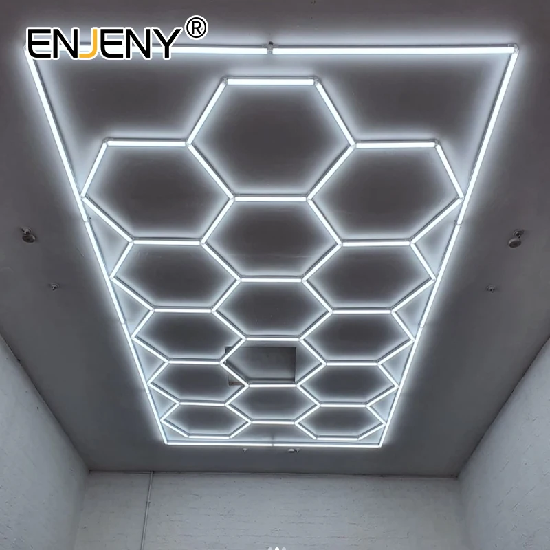 

ST1028 High-performance Lighting Led Hexagonal Light, Used for 4S Car Beauty Washing Workshop Garage Beauty Barber Shop Wall
