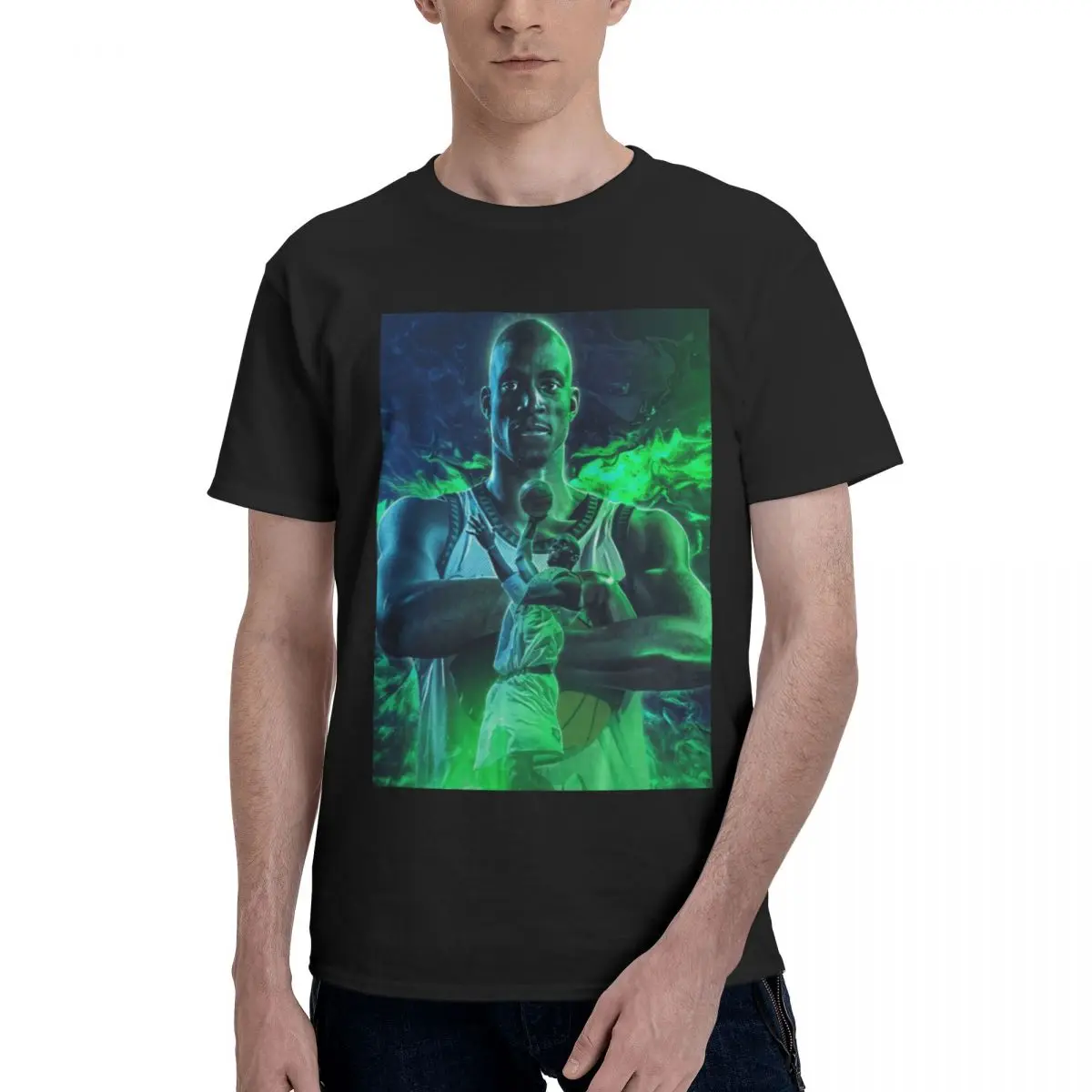

Basketballer Team Kevins And Garnetter KG The BIG TICKET Da Kid Sports T-shirts Vintage Home Title Graphic Cool Eur Size