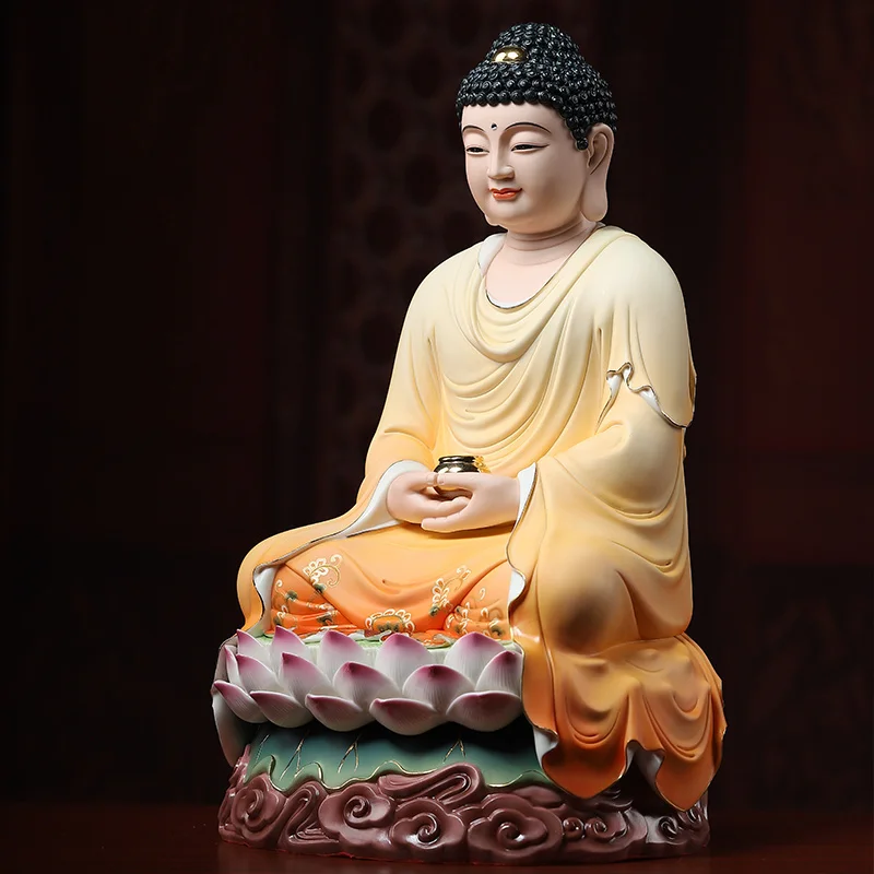 

Dai Yutang ceramic ornament "16 inch auspicious cloud Tathagata Buddha" Sakyamuni Buddha home decoration