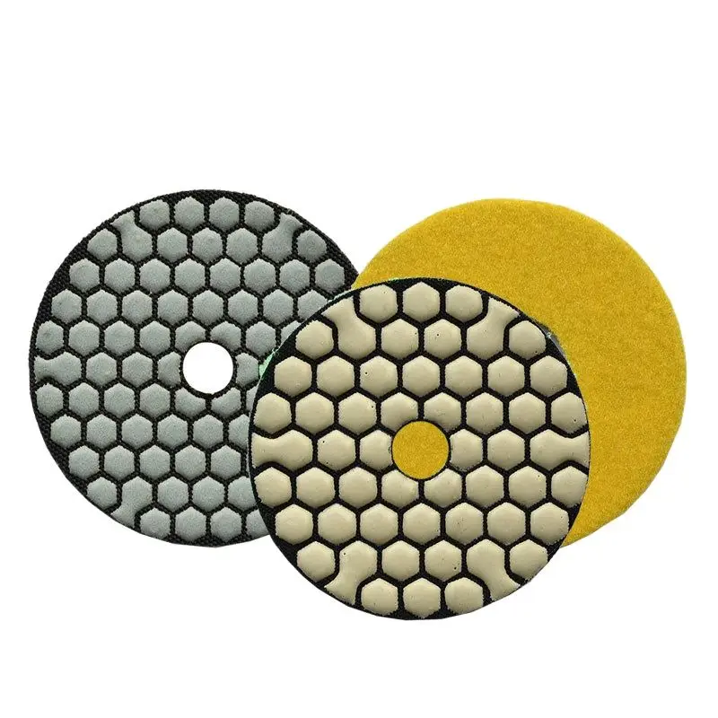 18 PCS Diamond Dry Polishing Pad Sharp Type Flexible For Granite Marble Stone Sanding Disc