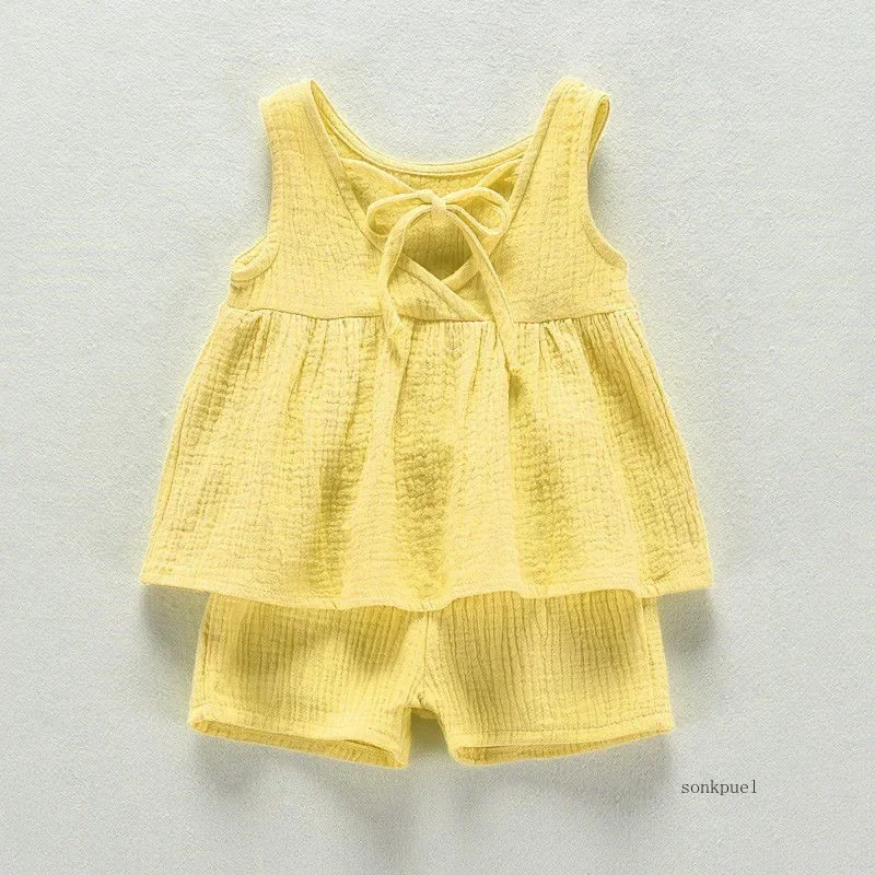 Baby Girl Cotton Clothing Set Tops + Short Pants Kids Summer Toddler