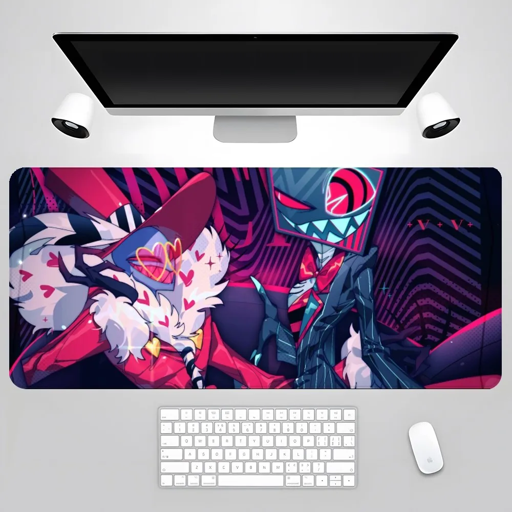 Hazbin Hotels Alastor Mouse Pad XXL Deskmat Mats Gamer Pc Gaming Accessories Rubber Mat Keyboard Cabinet Mause Lapto