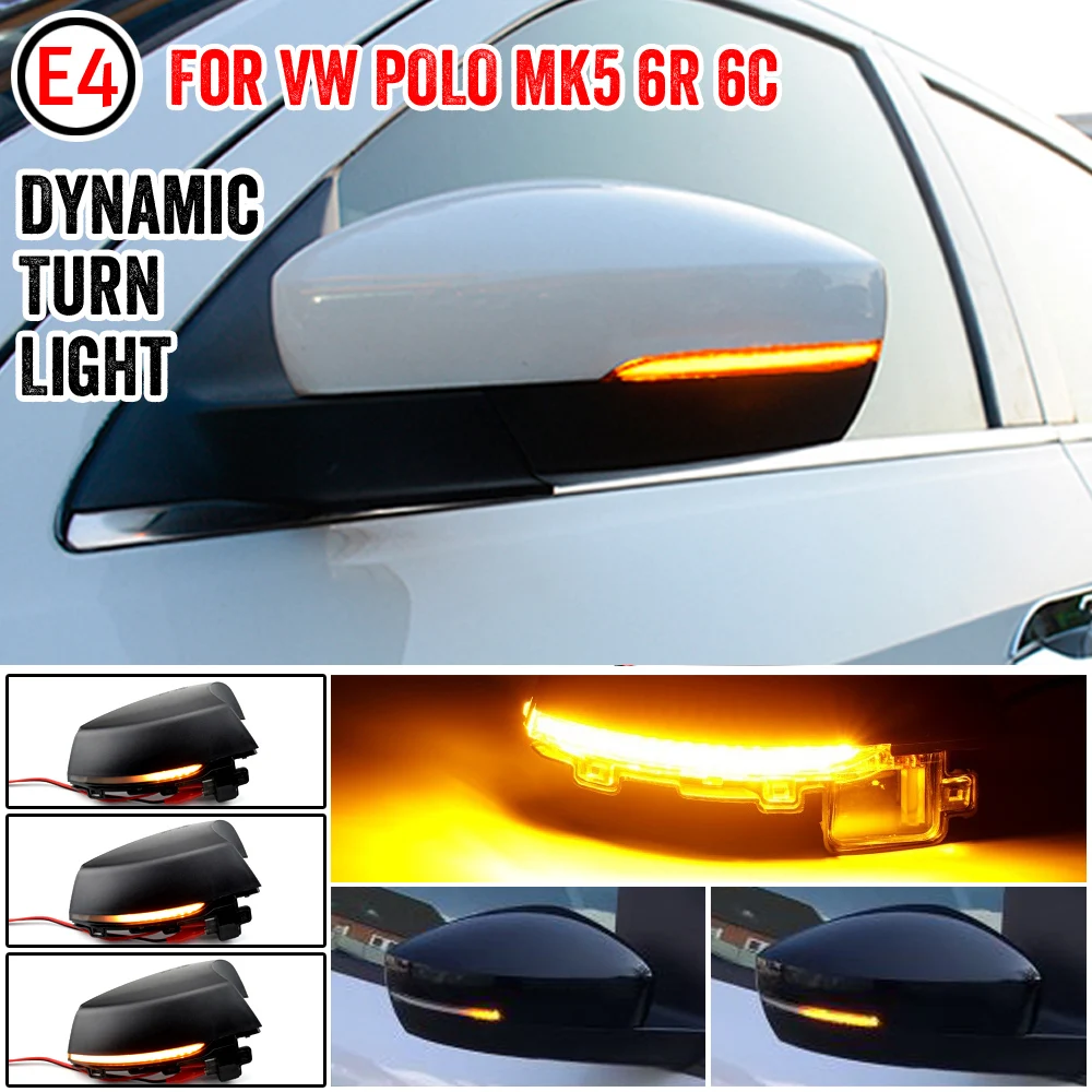 

Dynamic Blinker for VW Polo 6R 6C MK5 LED Turn Signal lights flasher 2010 2011 2012 2013 2014 2015 2016 2017 mirror indicator