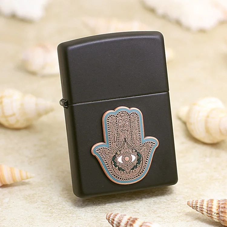 

Подлинная Зажигалка Zippo, медная ветрозащитная Зажигалка Black Eye of hope, керосиновая зажигалка, подарок с кодом защиты от подделки