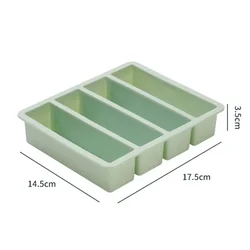 Large Silicone Ice Cube Tray with Lid for Easy Release - Perfect for Whiskey and Home Bar Use (Green)