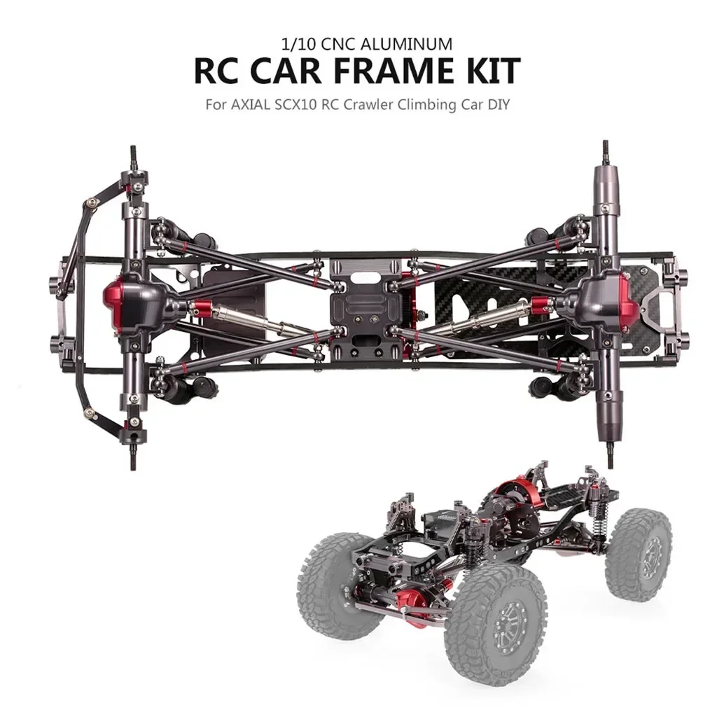 

1/10 RC Car Frame Kit CNC Aluminum for AXIAL SCX10 RC Crawler Climbing Car DIY