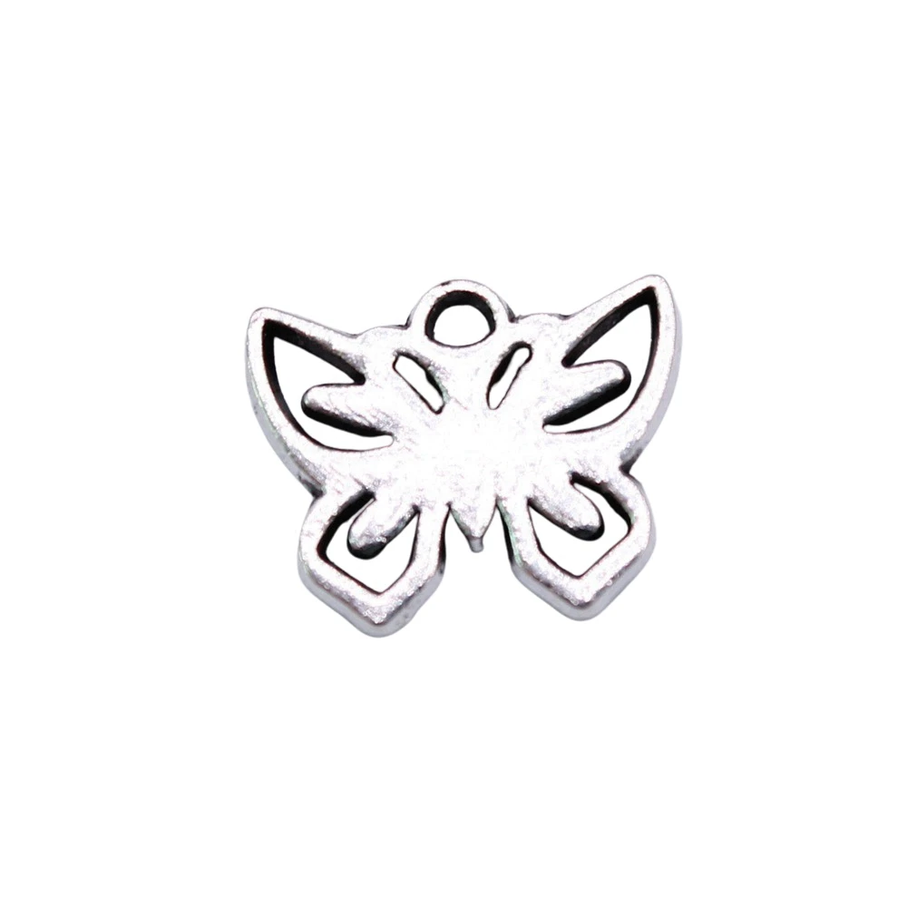 

20pcs/lot 12x10mm Butterfly Charms For Jewelry Making Antique Silver Color 0.47x0.39inch