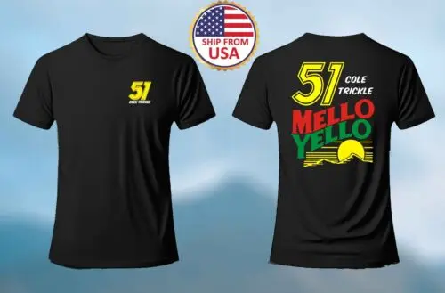 

Cole Trickle 51 Enjoy Mello Yello Men's Black T-shirt Size S-3XL