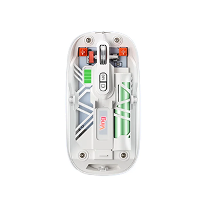 עכבר אלחוטי Bluetooth דו-מצבי נטען שקוף ושקט למחשב נייד, למשרד, למשחקים, נוח, חיי סוללה ארוכים 2026