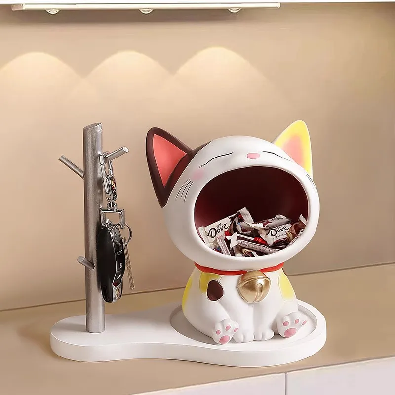 

Zhaocai Cat Key Storage and Decoration Items Entering the Home Entrance, Storage Shelves, Living Room, Desktop Decoration