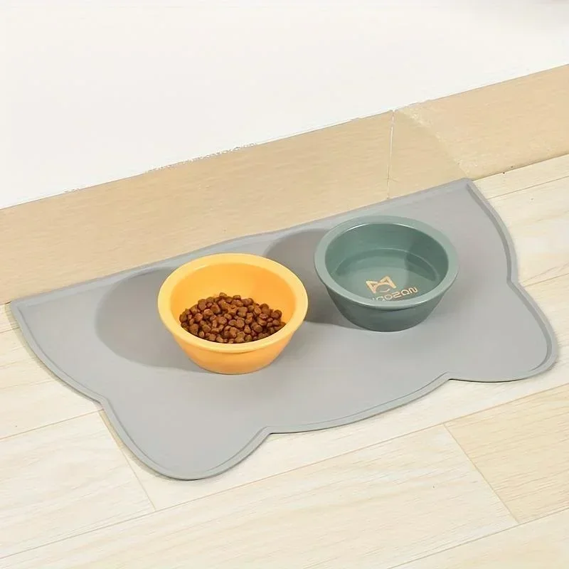Pet Feeding Mat for Dogs Cats Silicone Cat Food Mat Non-Slip Waterproof Washable Spill-Proof Pet Placement Mat Pet Supplies