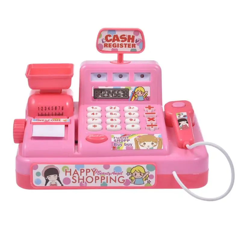 

Pretend Play Calculator Cash Register Learning Money Toys Cashier Simulation Toys For Kids With Sound And Light Effects For Boys