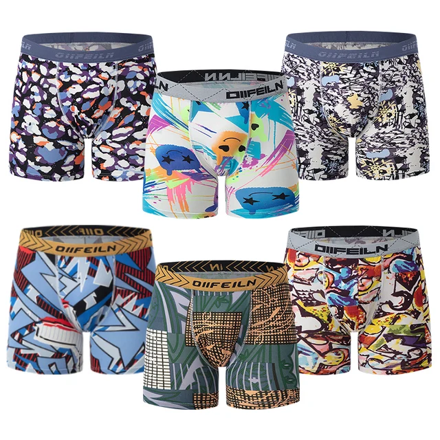 Comfortable 6-Pcs Men's Fashion Long Underwear Plus Size Fitness Shorts - Image 4