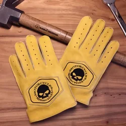 Guanti da moto in pelle da locomotiva retrò caldi per XL 833 guanti sportivi da boxe maschili con dita intere traspiranti