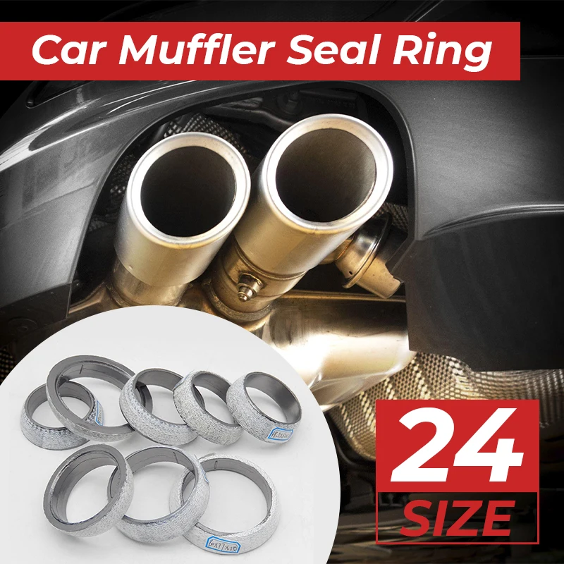 Exhaust Gasket 1pc 35mm-75mm Dia Car Muffler Exhaust Pipe Flange