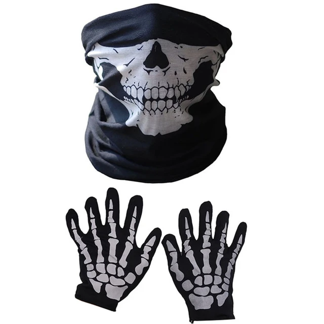 Skeleton Costume Skull Mask, Halloween Ghost Skull Mask