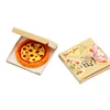 1Set 1:12 Dollhouse Miniature Pizza with Packing Box Model Kitchen Food Accessories For Doll House Decor Kids Pretend Play Toys 2