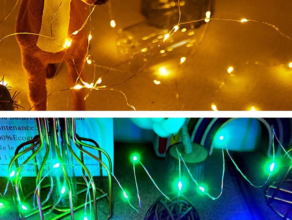 USB LED String Lights Led Copper Silver Wire Fairy Lights Waterproof 5/10/20M Garland For Christmas Wedding Party Decoration