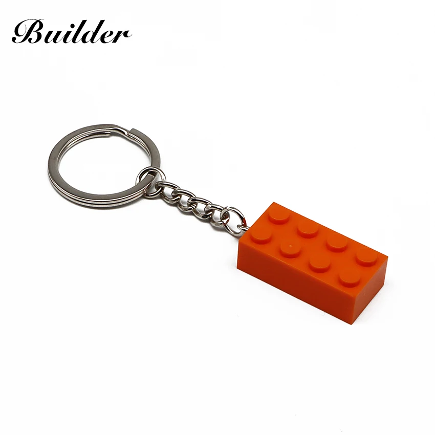 Little Builder Building Blocks Keychain Hanging Ring Bricks 2x4 DIY Accessories Creative Model Kits Set Toys for Children 3001