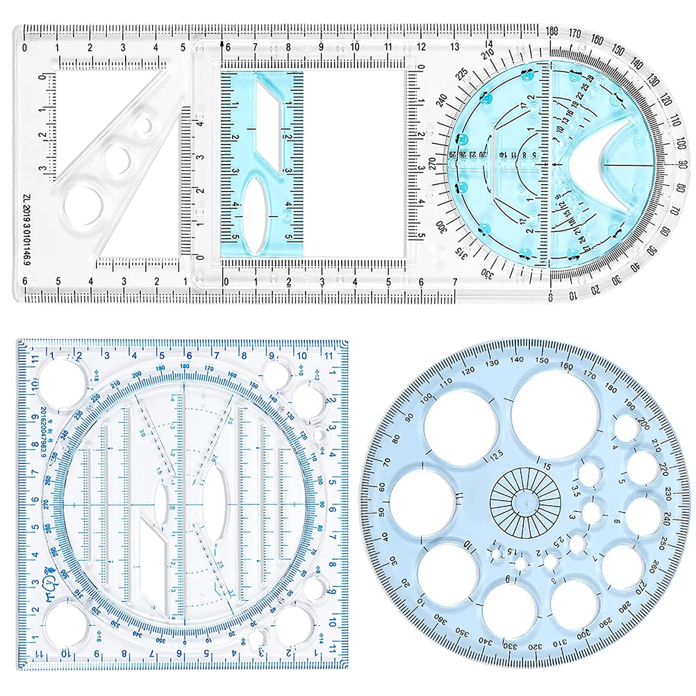 Geometric Ruler Drawing Drafting Ruler Multifunctional Architecture Circle Stencils Templates Rulers Tools Tool Architect