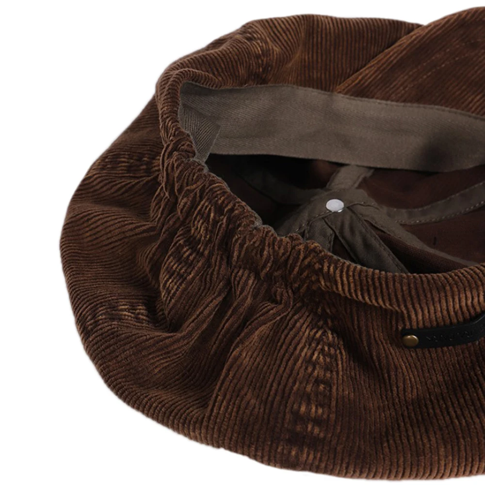 Women Oversized Slouchy Corduroy Newsboy Hats Vintage Paperboy Painter Beret Cap