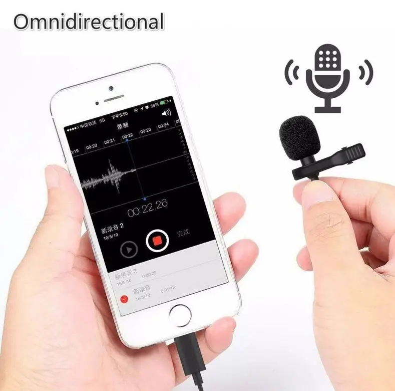 lavalier microphone Universal Mini Microphone For Ios / Type-c / 3.5mm Noise-canceling Recording  Microphone For Iphone Huawei karaoke microphone