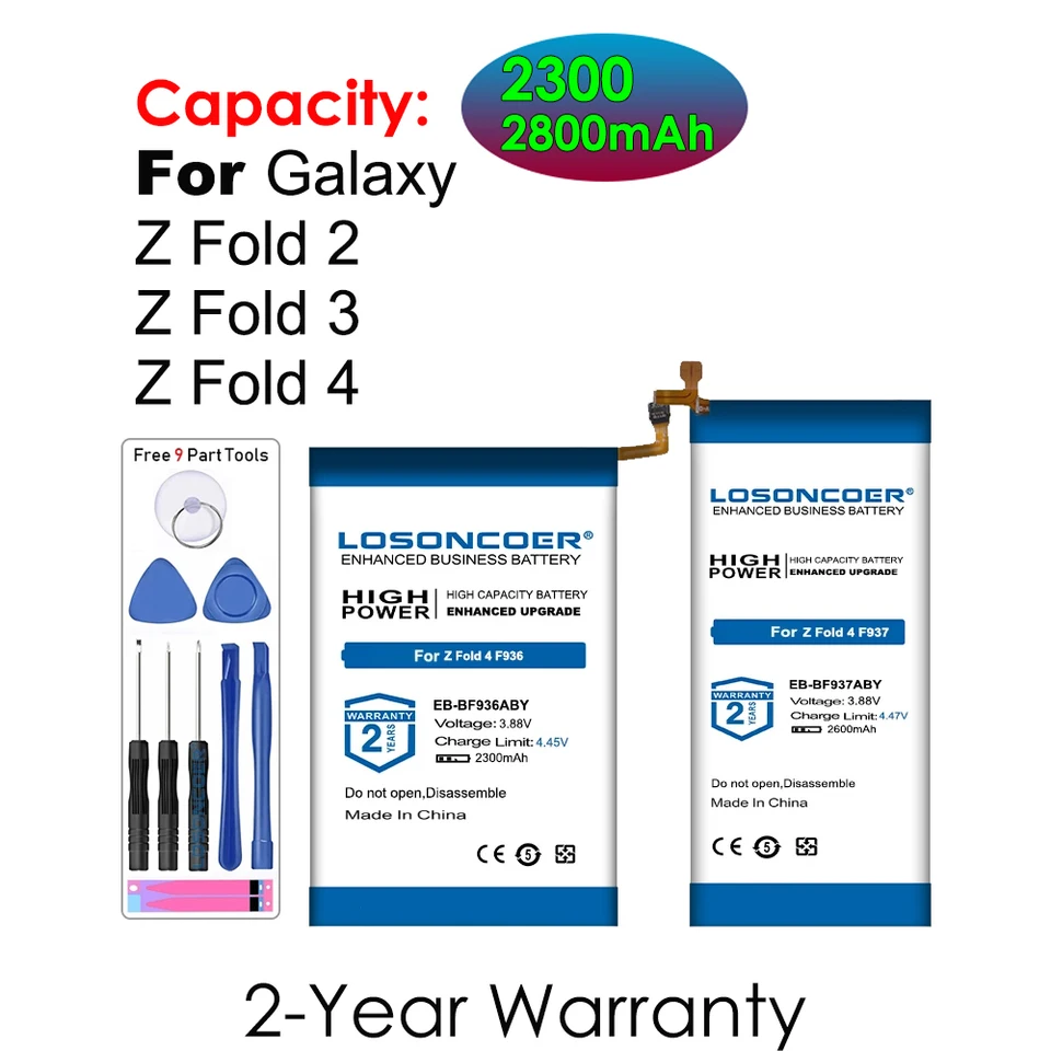 Battery For Samsung Galaxy Z Fold 2 3 4 Fold2 Fold3 Fold4 EB