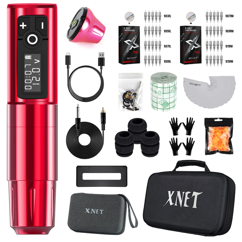 XNET Tornado　Wireless　tattoo machine set XNET Tornado Wireless Tattoo Machine Kit 2000mAh Battery 4mm